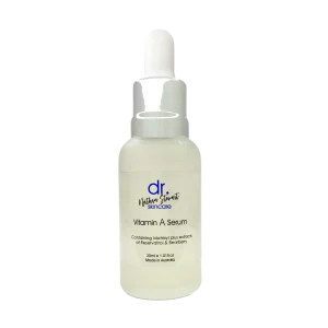 Dr Nathan Stewart Vitamin A Face Serum in a 30ml dropper bottle, natural Australian skincare